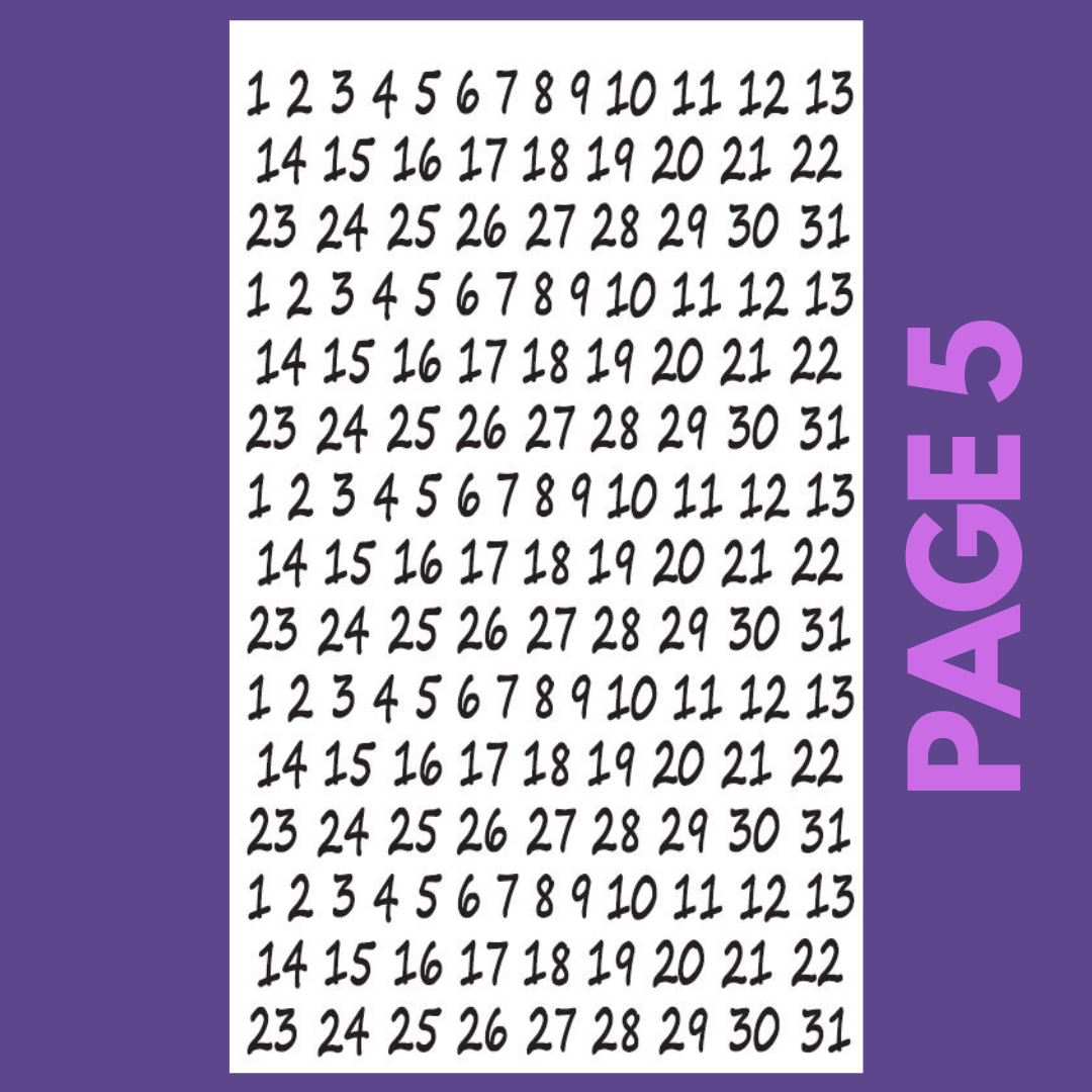 INDIVIDUAL SHEETS Date It