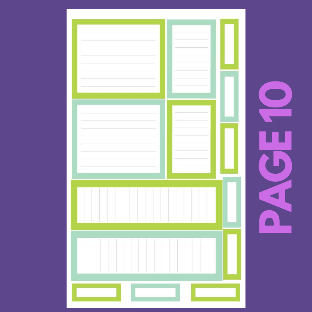 INDIVIDUAL SHEETS Spring Boxes