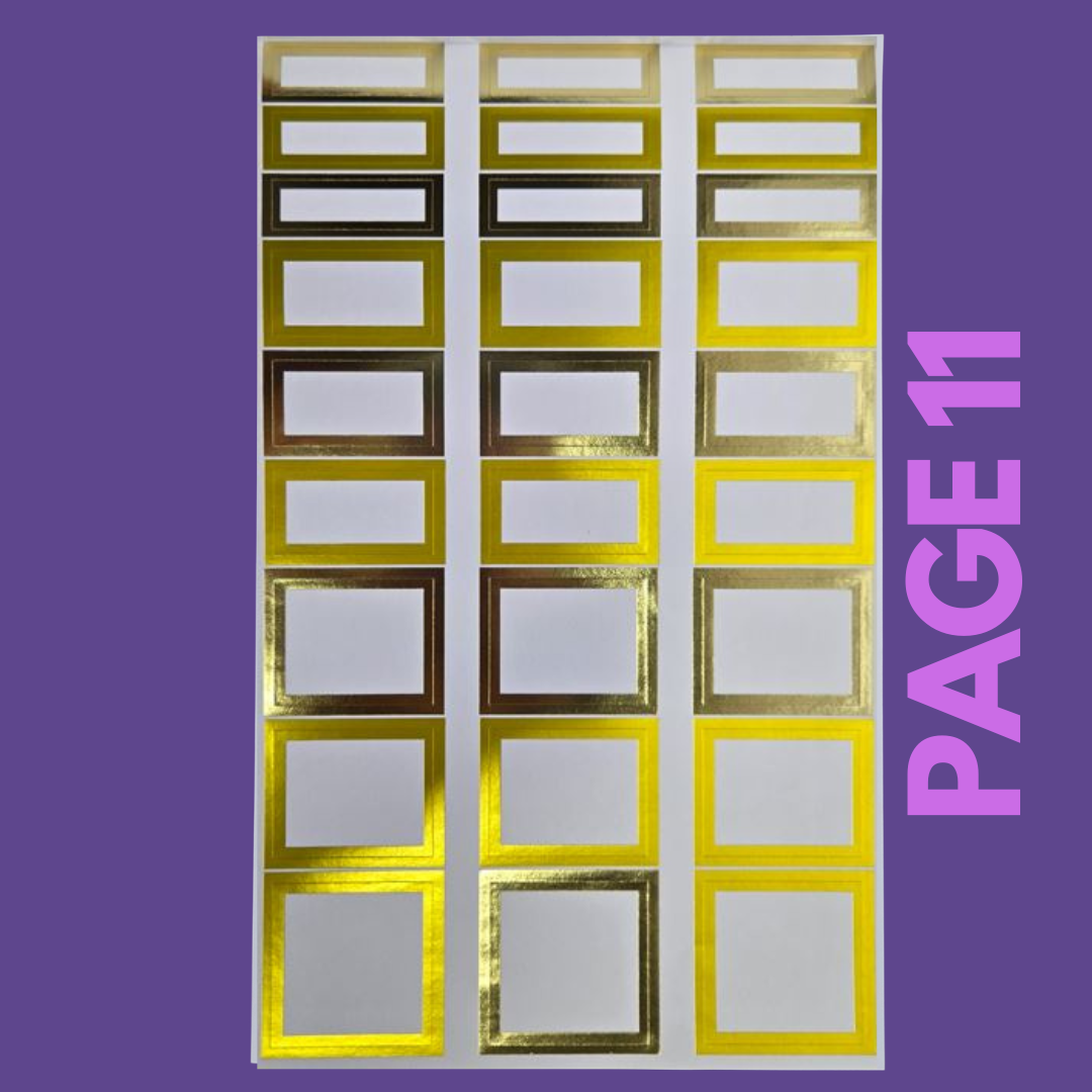 INDIVIDUAL SHEETS FOIL Rainbow Boxes