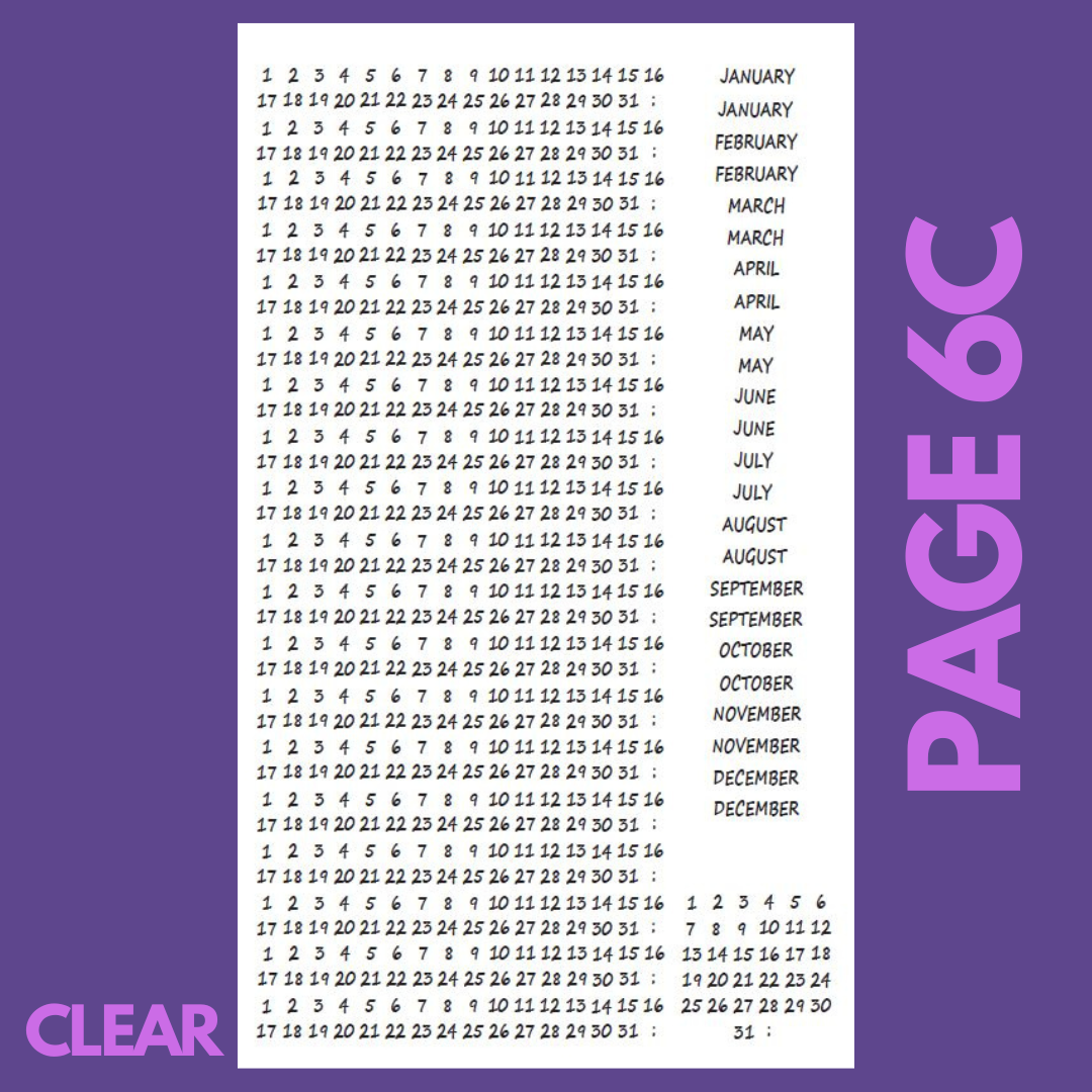 INDIVIDUAL SHEETS Date It