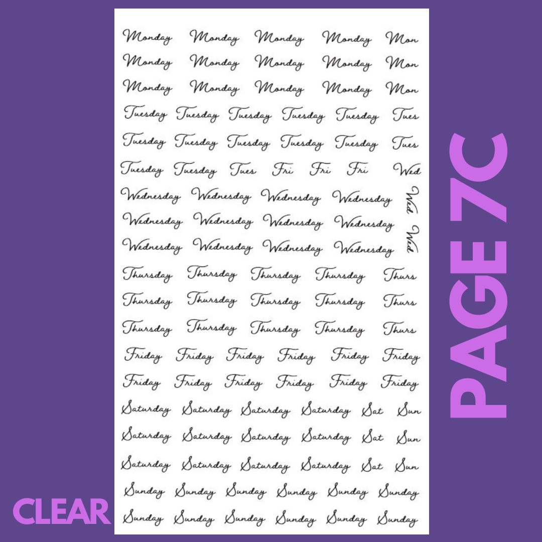 INDIVIDUAL SHEETS Date It