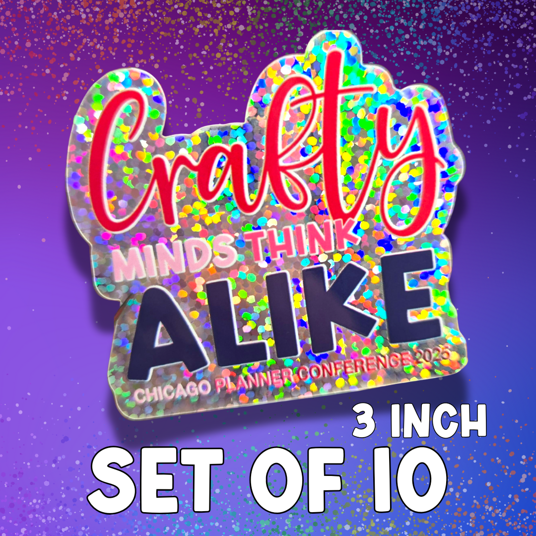(TABLEMATE GIFT SET)CPC- Crafty Minds (Holographic)(Large) - Die Cut