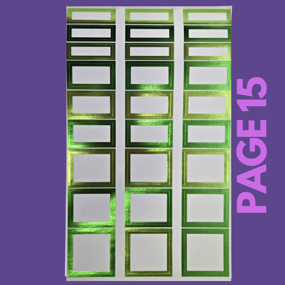 INDIVIDUAL SHEETS FOIL Rainbow Boxes