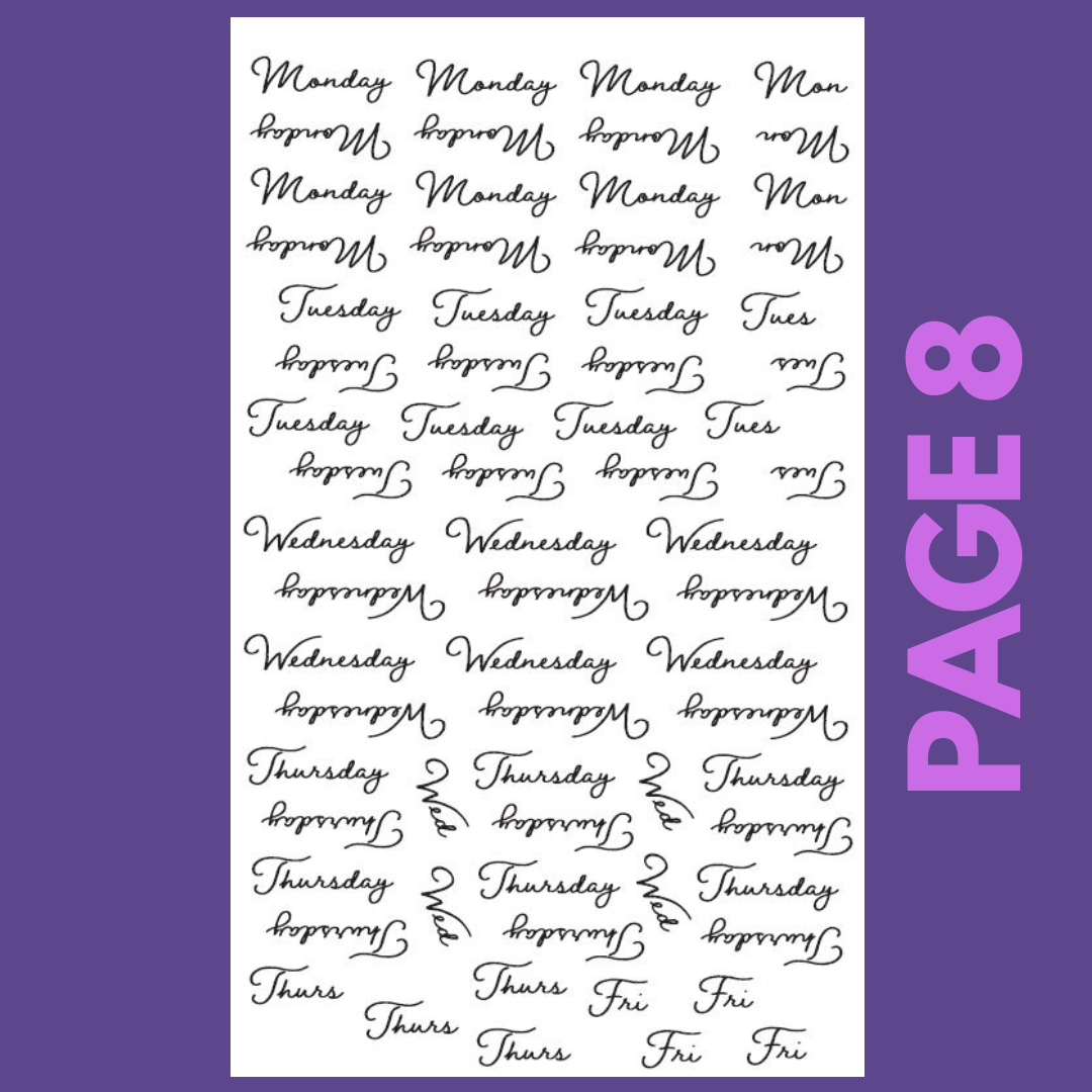 INDIVIDUAL SHEETS Date It