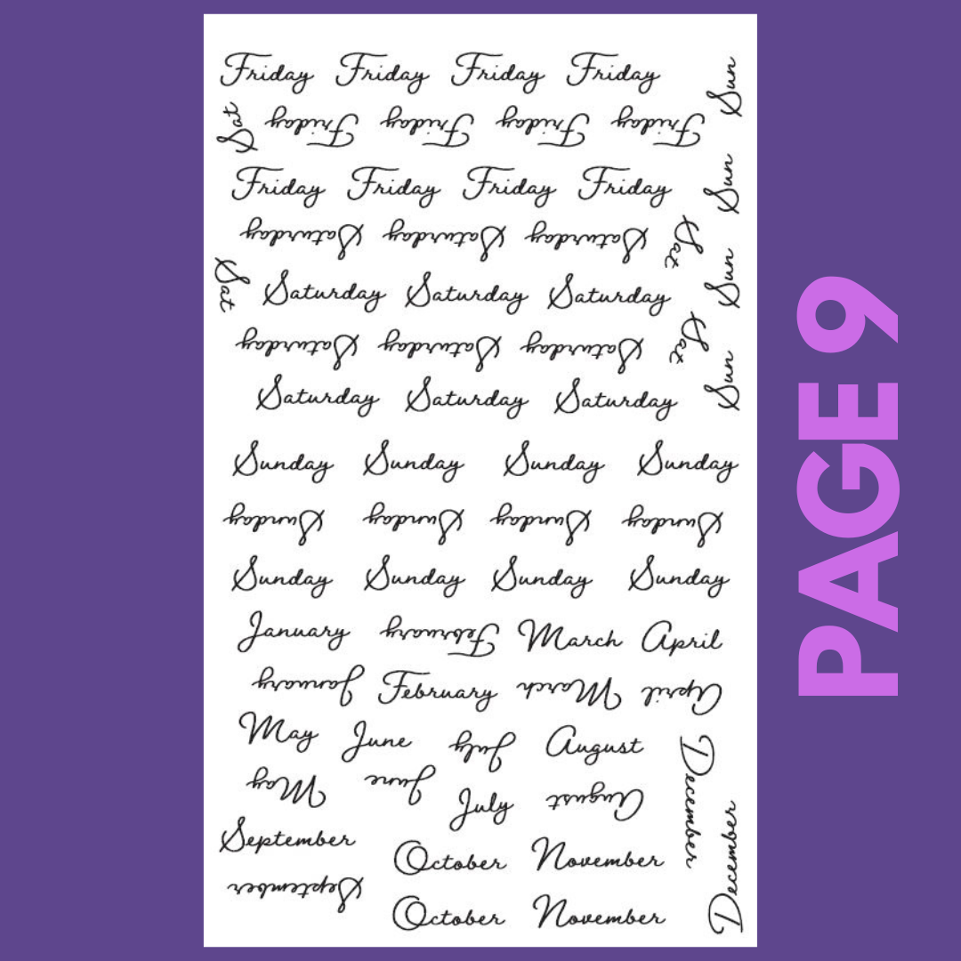 INDIVIDUAL SHEETS Date It