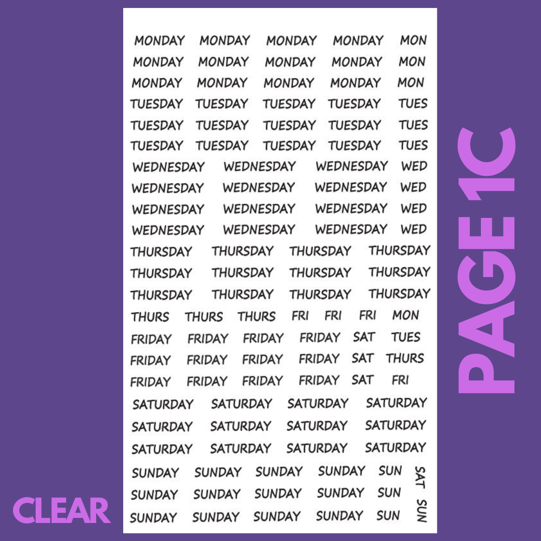 INDIVIDUAL SHEETS Date It