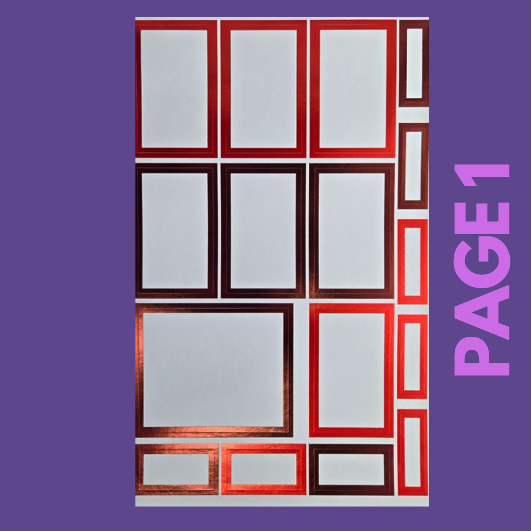 INDIVIDUAL SHEETS FOIL Rainbow Boxes