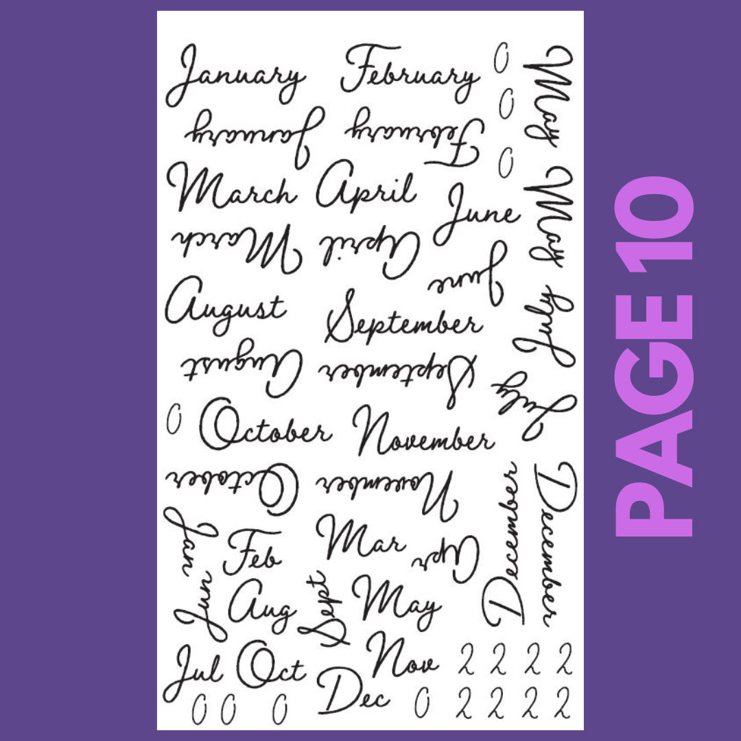 INDIVIDUAL SHEETS Date It