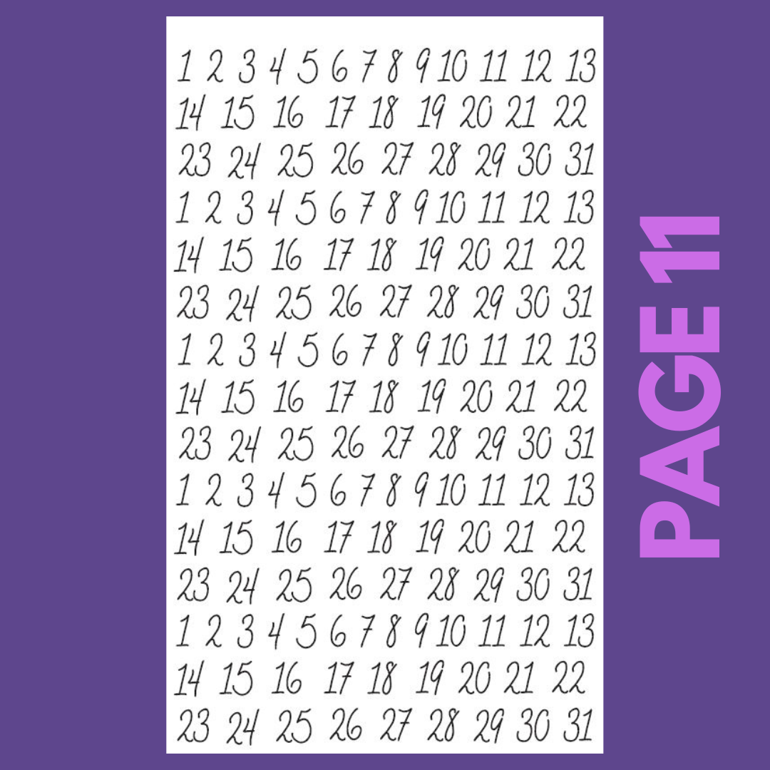 INDIVIDUAL SHEETS Date It