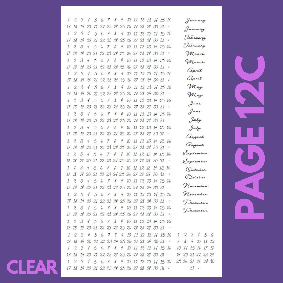 INDIVIDUAL SHEETS Date It