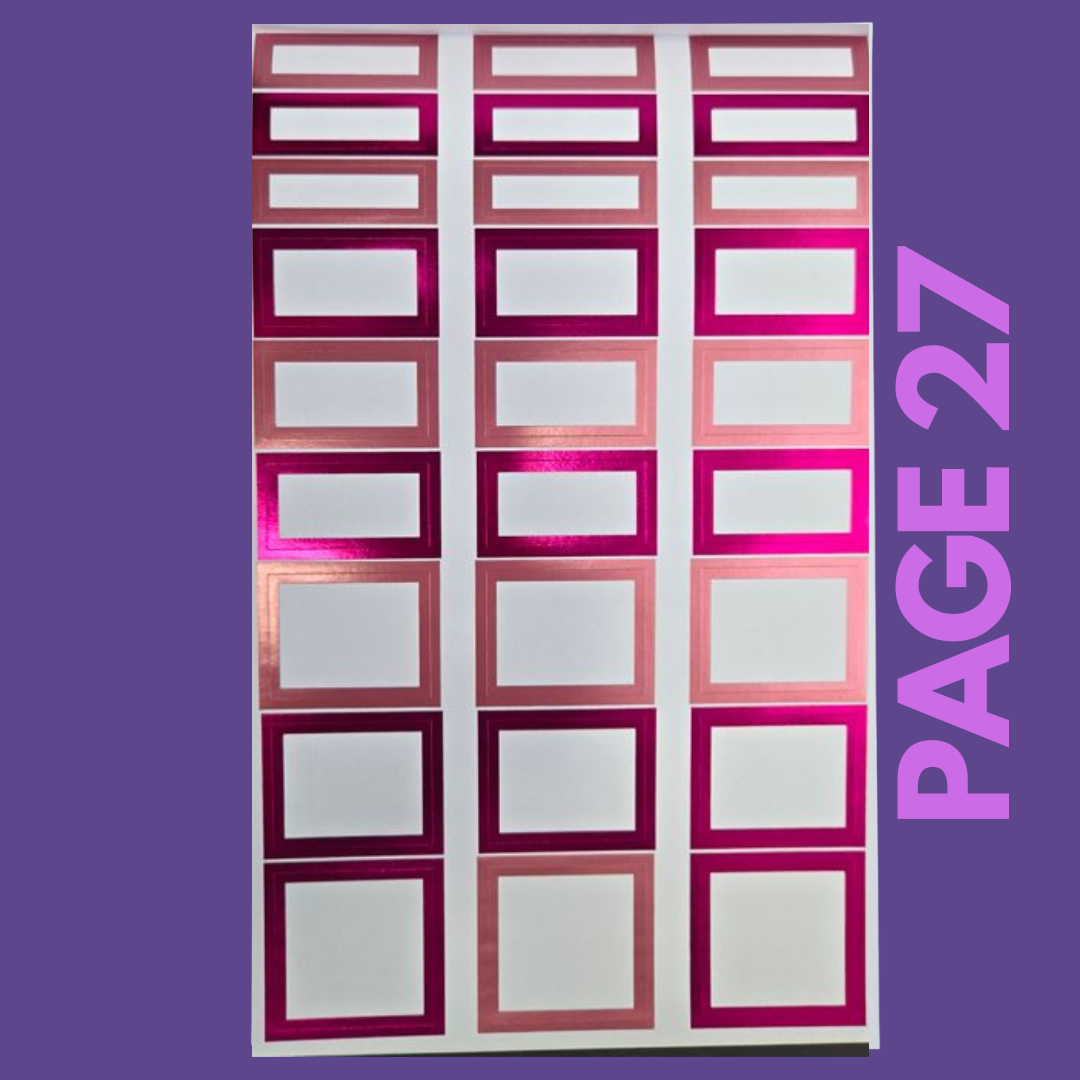 INDIVIDUAL SHEETS FOIL Rainbow Boxes