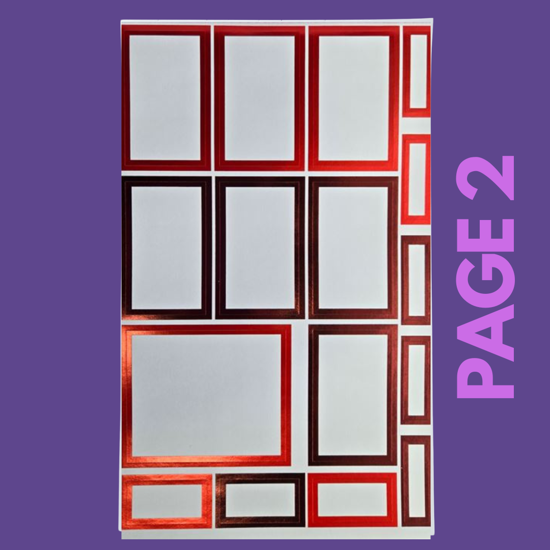 INDIVIDUAL SHEETS FOIL Rainbow Boxes