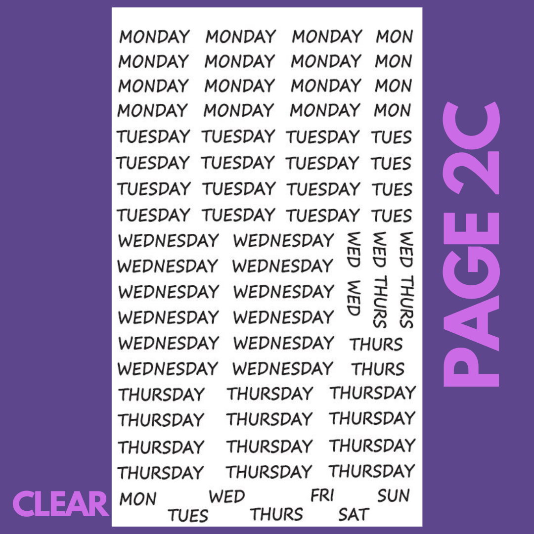 INDIVIDUAL SHEETS Date It