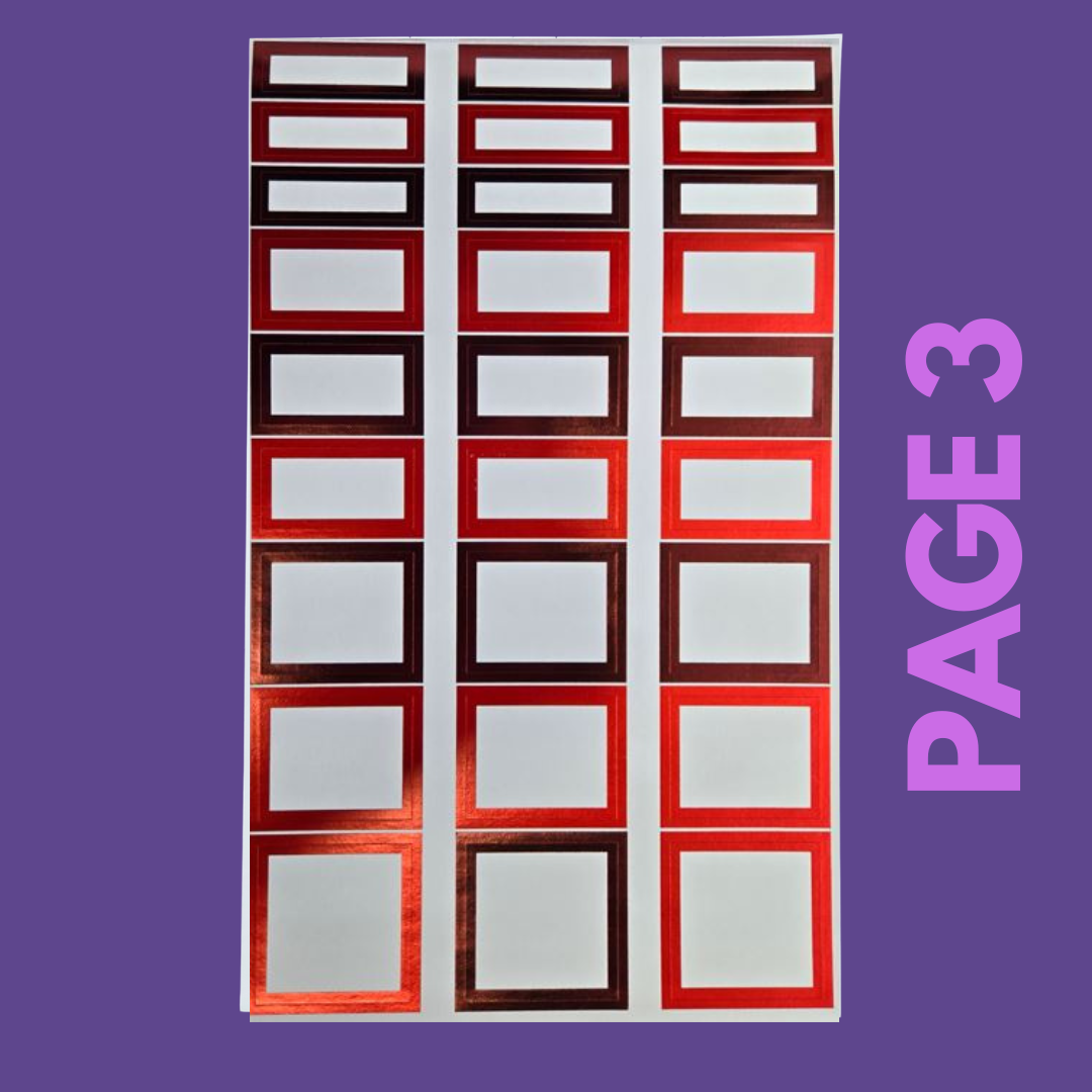 INDIVIDUAL SHEETS FOIL Rainbow Boxes