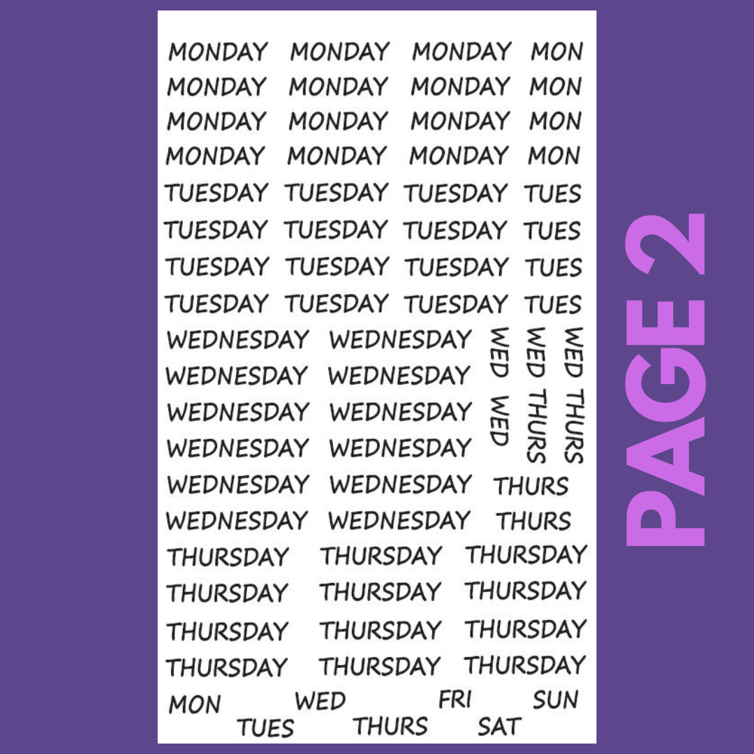 INDIVIDUAL SHEETS Date It