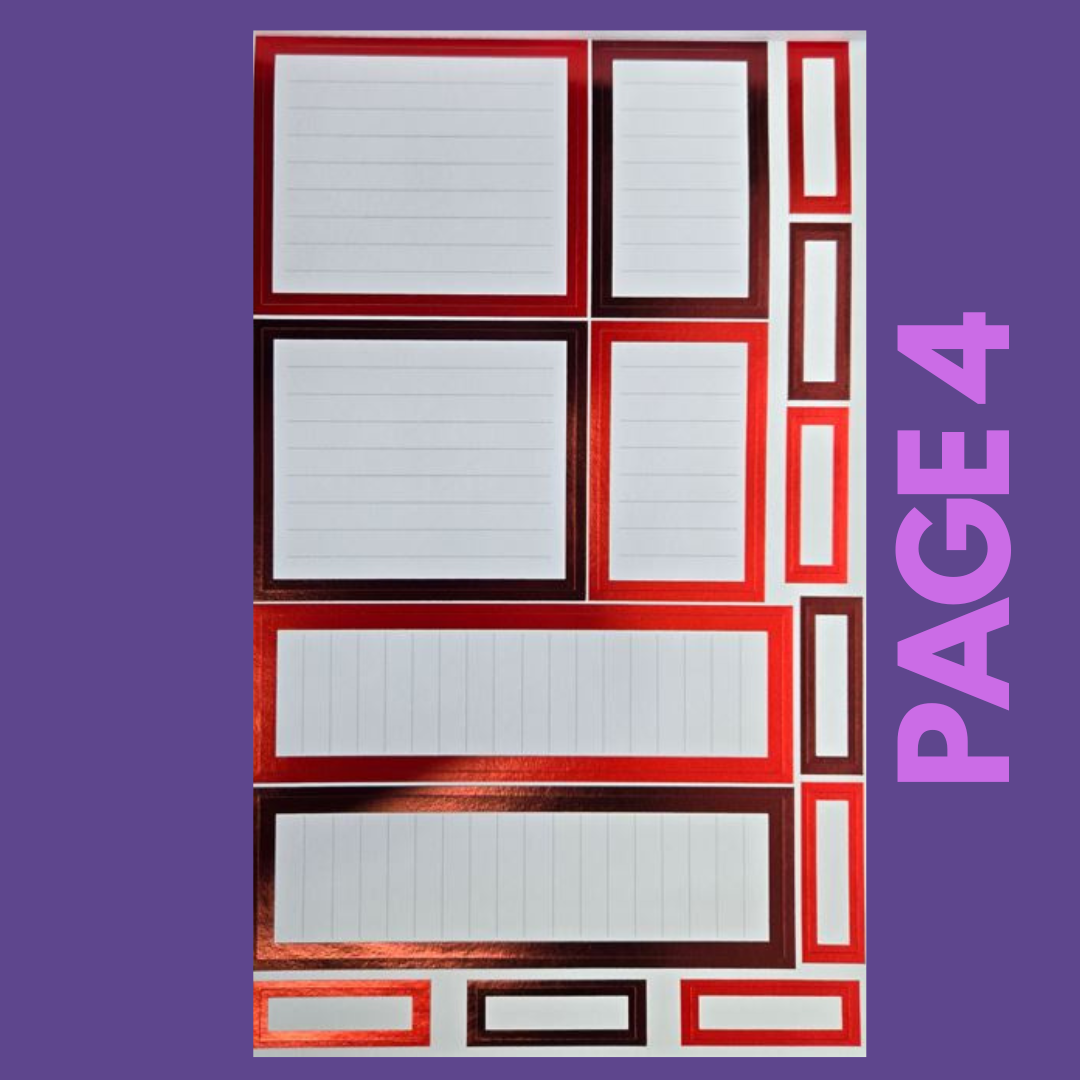 INDIVIDUAL SHEETS FOIL Rainbow Boxes