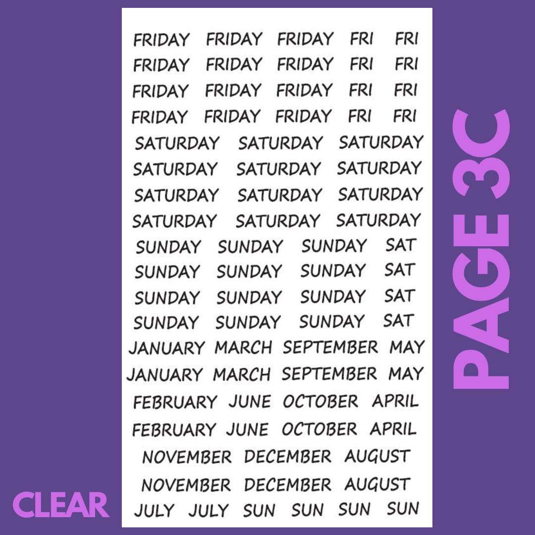 INDIVIDUAL SHEETS Date It