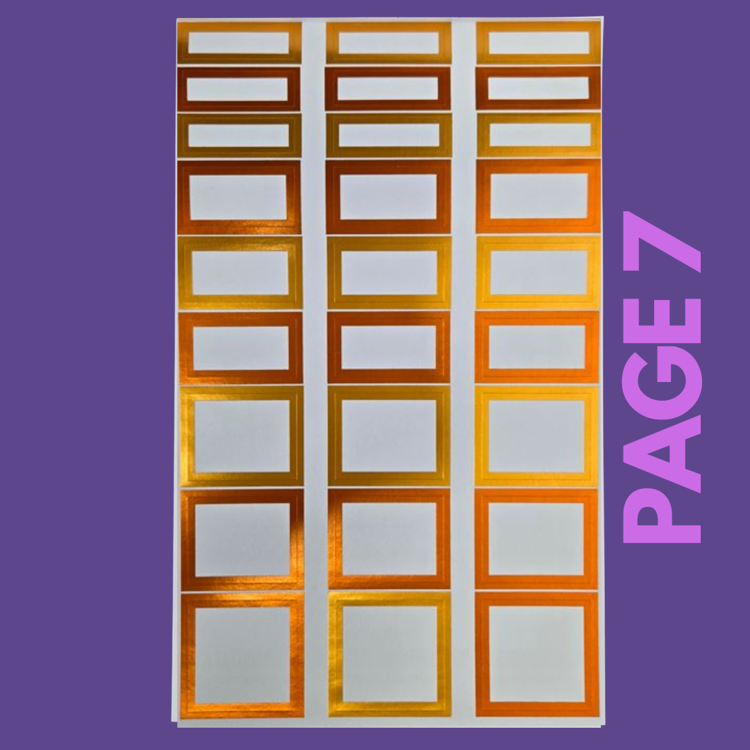 INDIVIDUAL SHEETS FOIL Rainbow Boxes