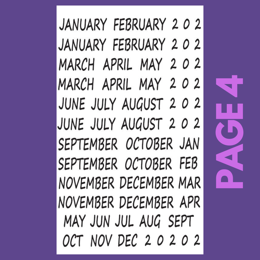 INDIVIDUAL SHEETS Date It