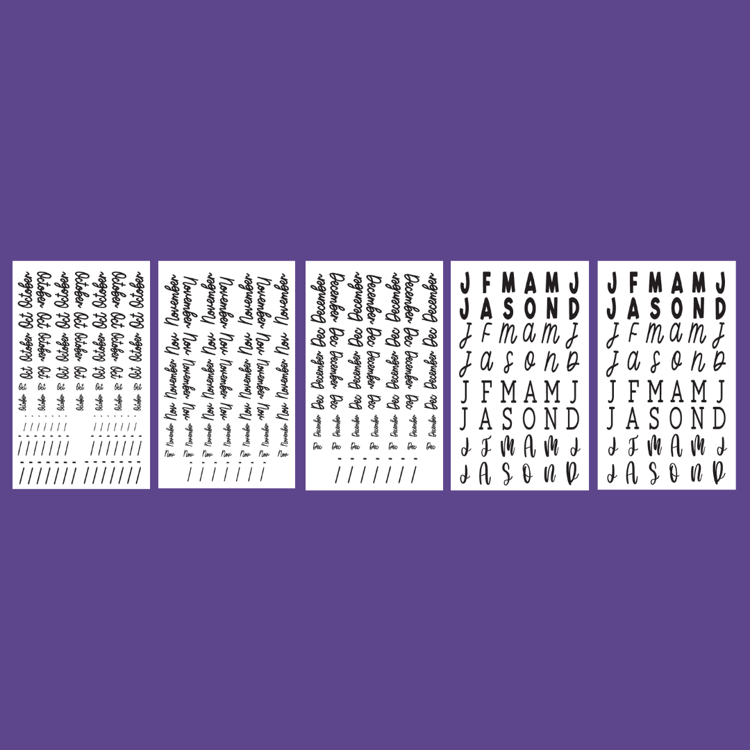 Months- Date the Dates Sticker Book
