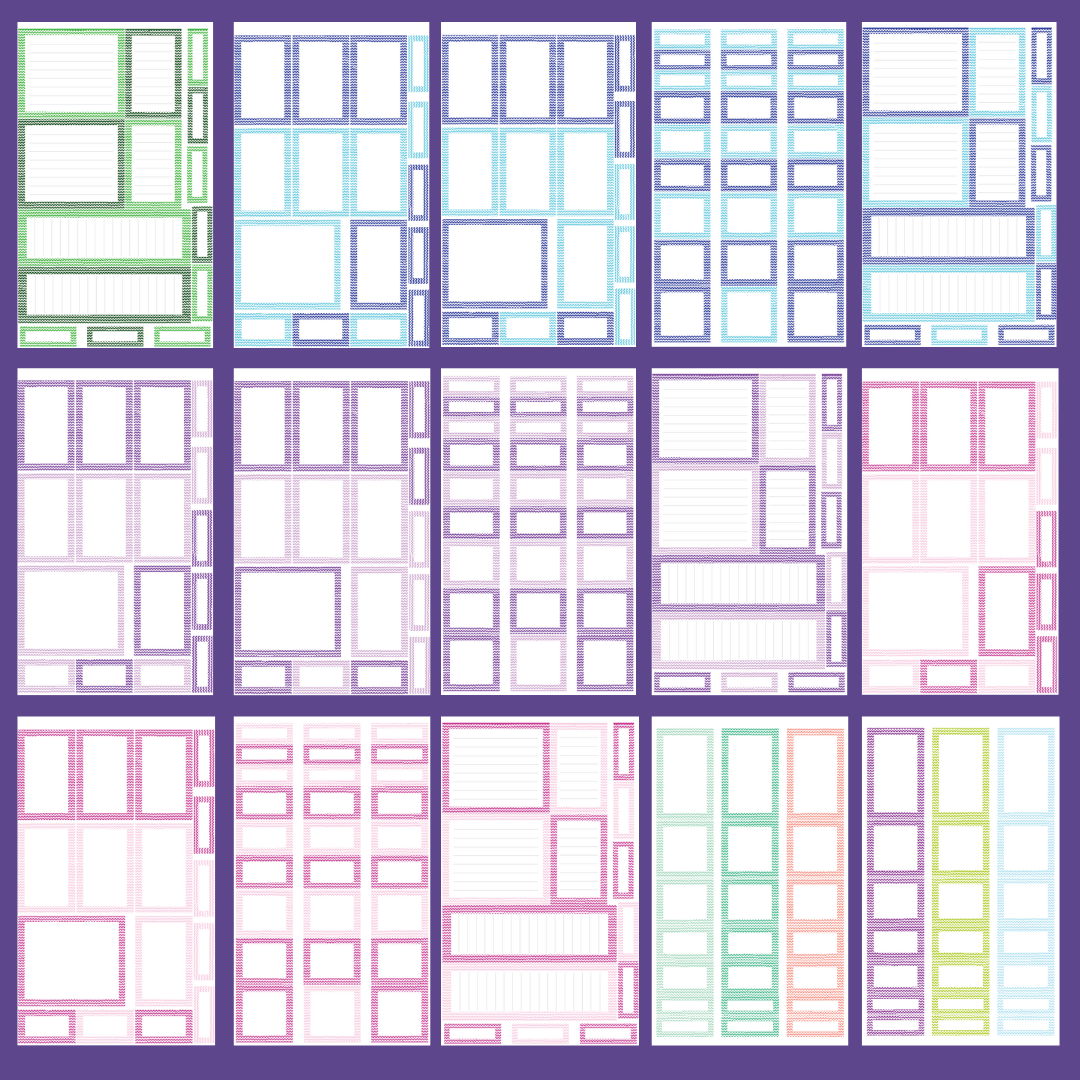 Chevron Rainbow Boxes Sticker Book