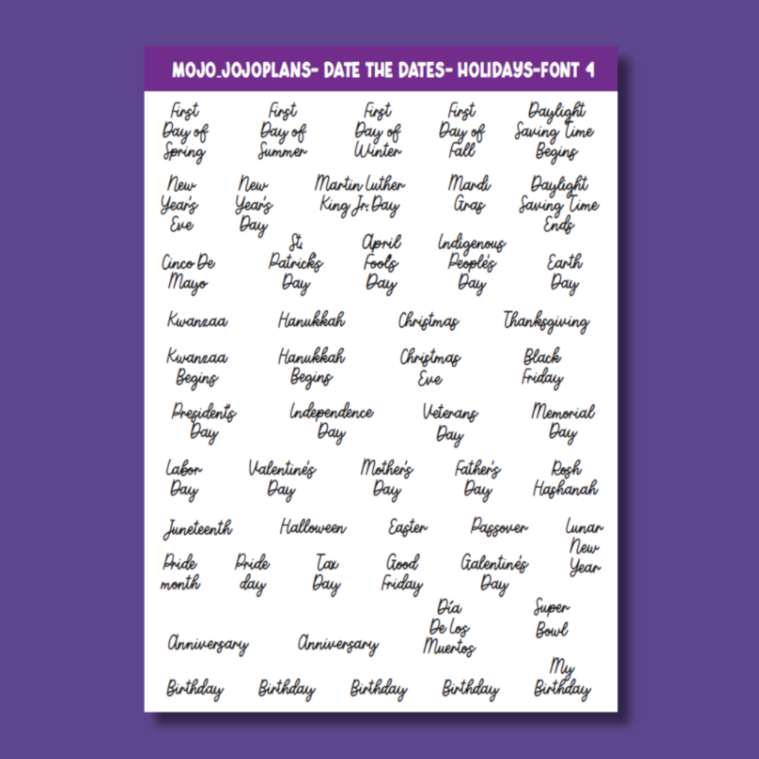 Date the Dates Series (White Month Tabs) Bundle