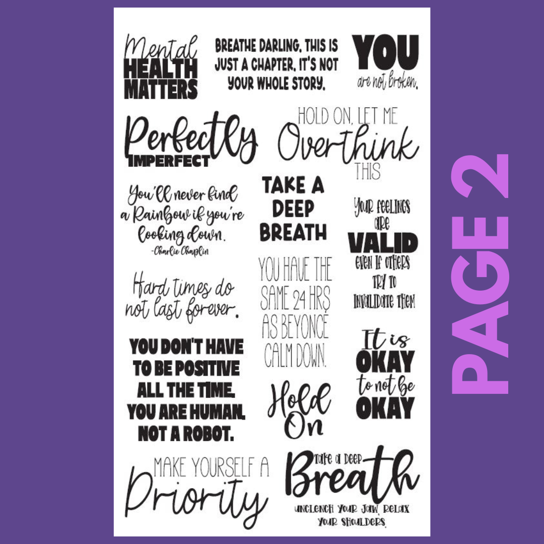 INDIVIDUAL SHEETS I Am Perfectly Imperfect