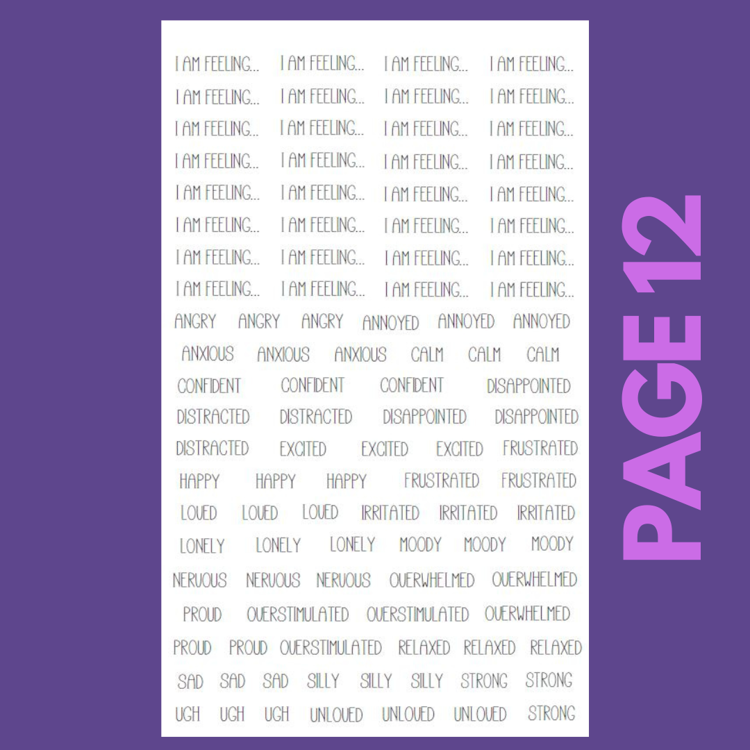 INDIVIDUAL SHEETS I Am Perfectly Imperfect