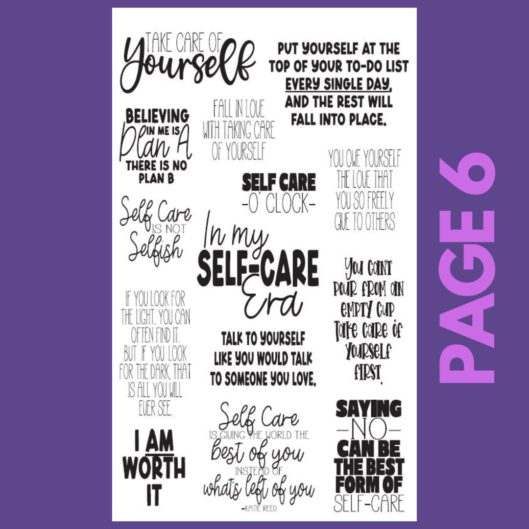 INDIVIDUAL SHEETS I Am Perfectly Imperfect