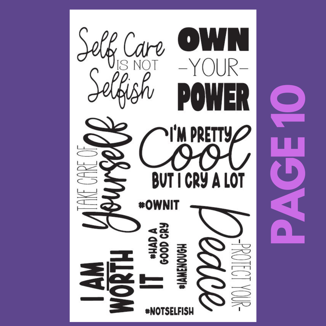 INDIVIDUAL SHEETS I Am Perfectly Imperfect