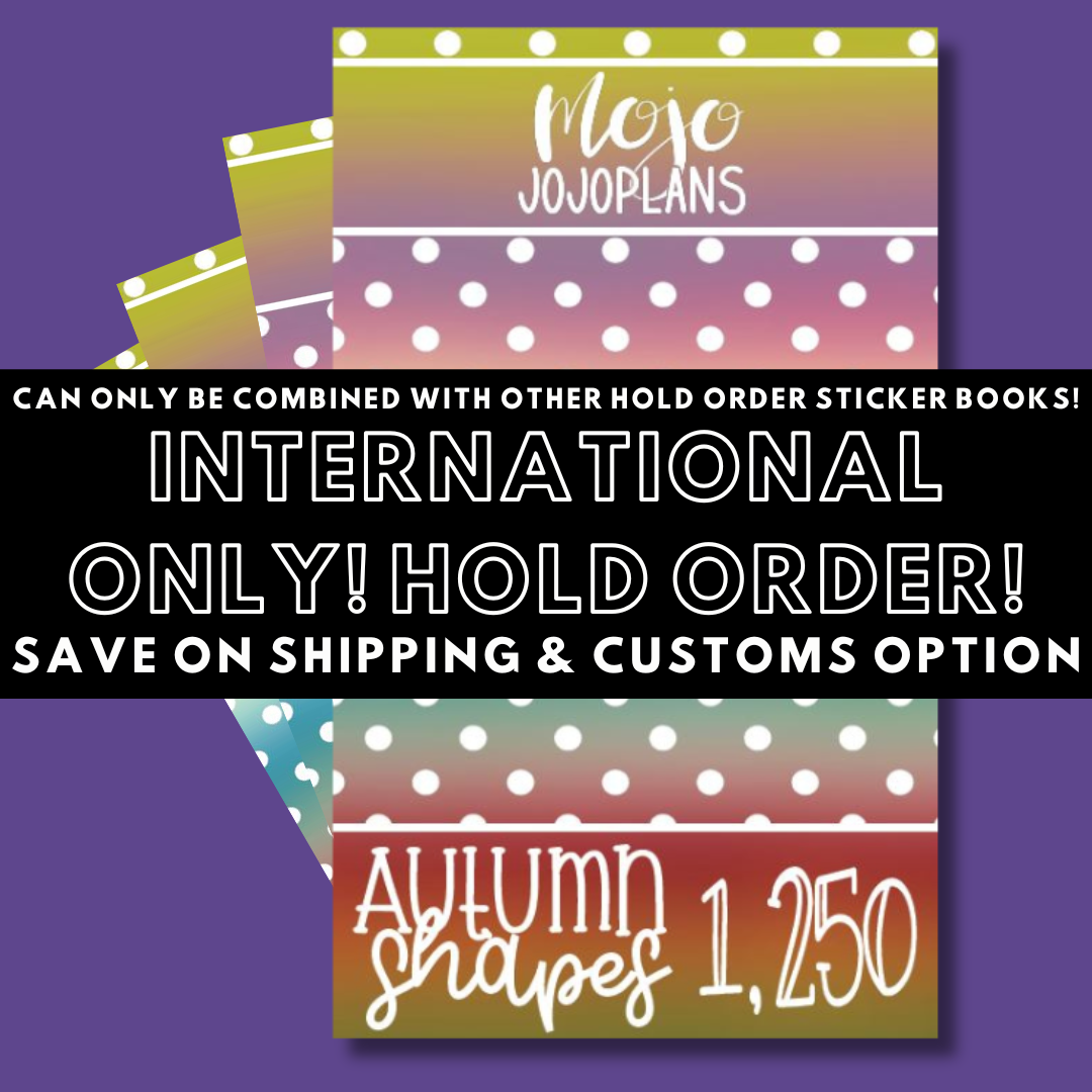 INTERNATIONAL ONLY- Shapes Sticker Books Options (No U.S. Orders)