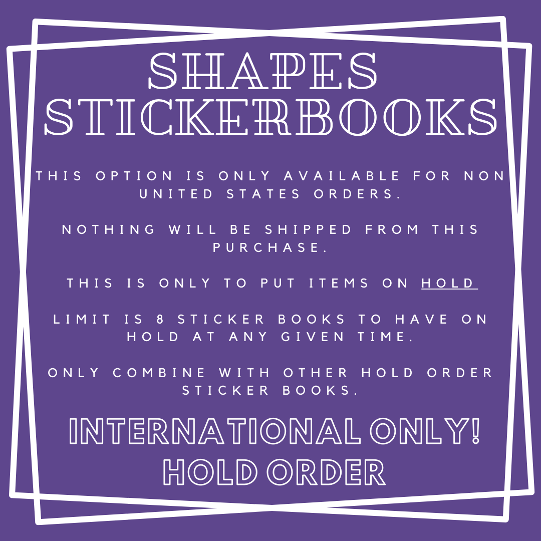 INTERNATIONAL ONLY- Shapes Sticker Books Options (No U.S. Orders)