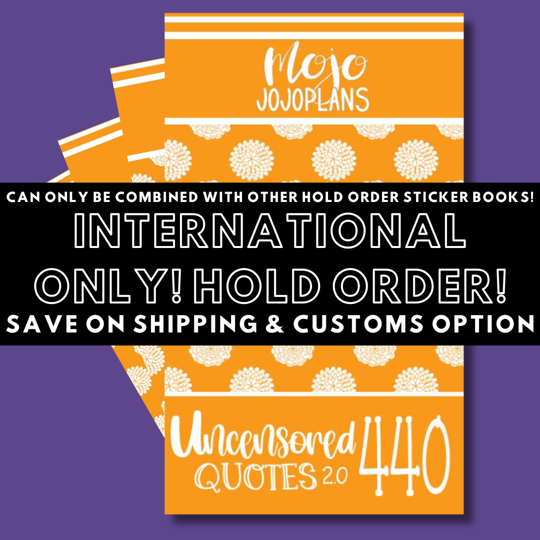INTERNATIONAL ONLY- Quotes & Word Sticker Books Options (No U.S. Orders)
