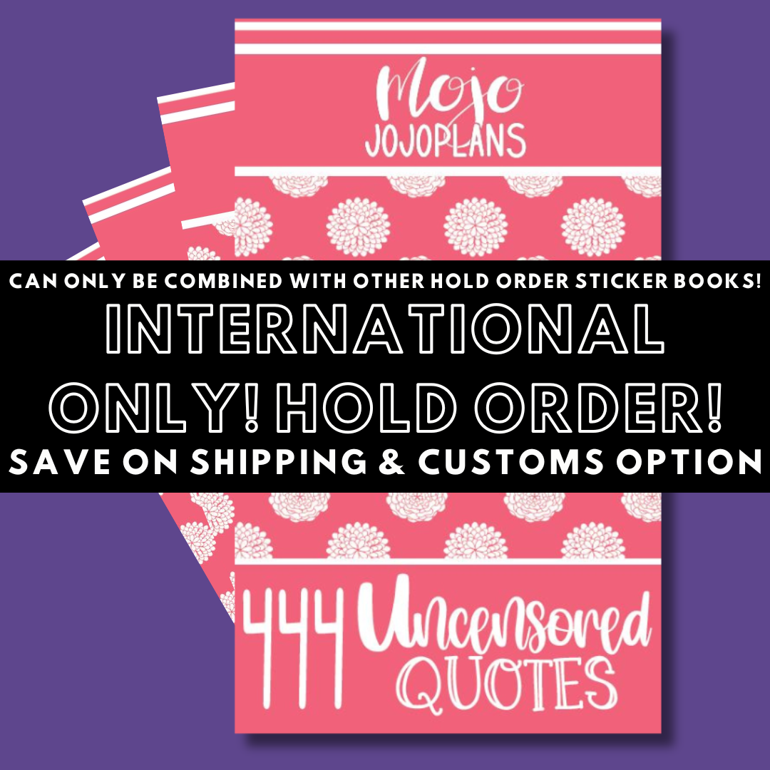 INTERNATIONAL ONLY- Quotes & Word Sticker Books Options (No U.S. Orders)