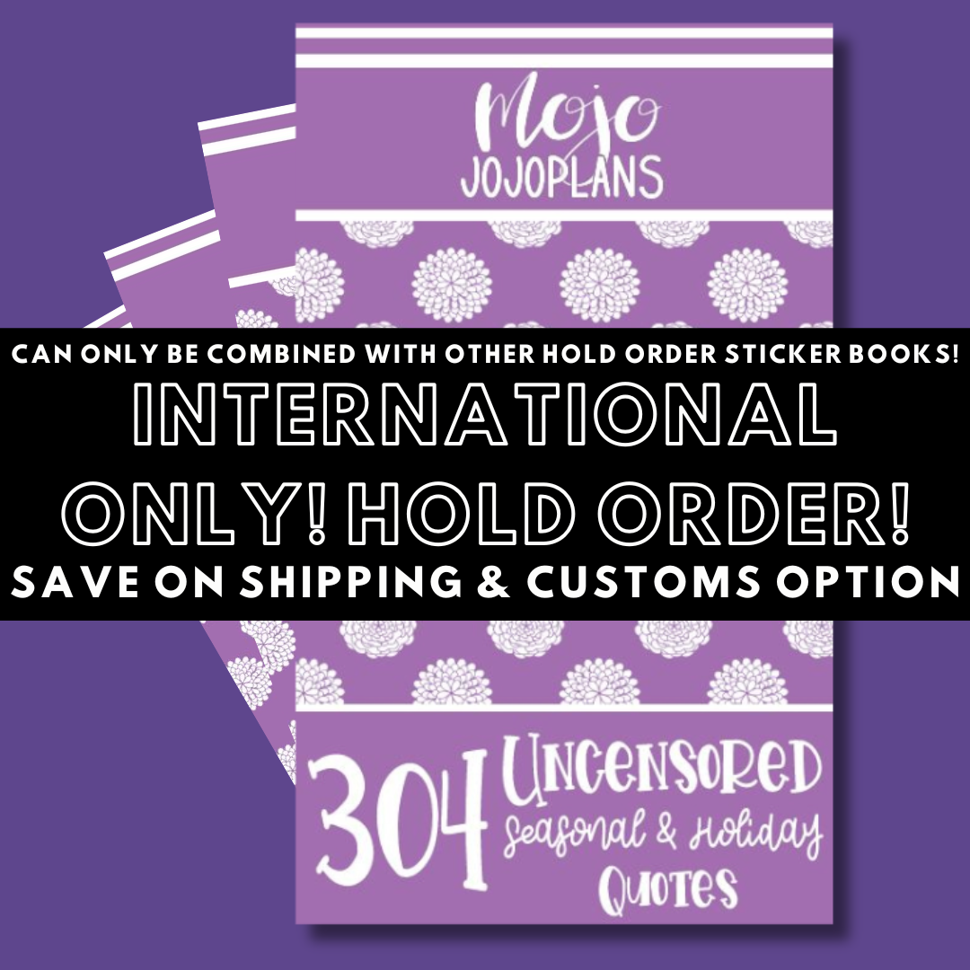 INTERNATIONAL ONLY- Quotes & Word Sticker Books Options (No U.S. Orders)