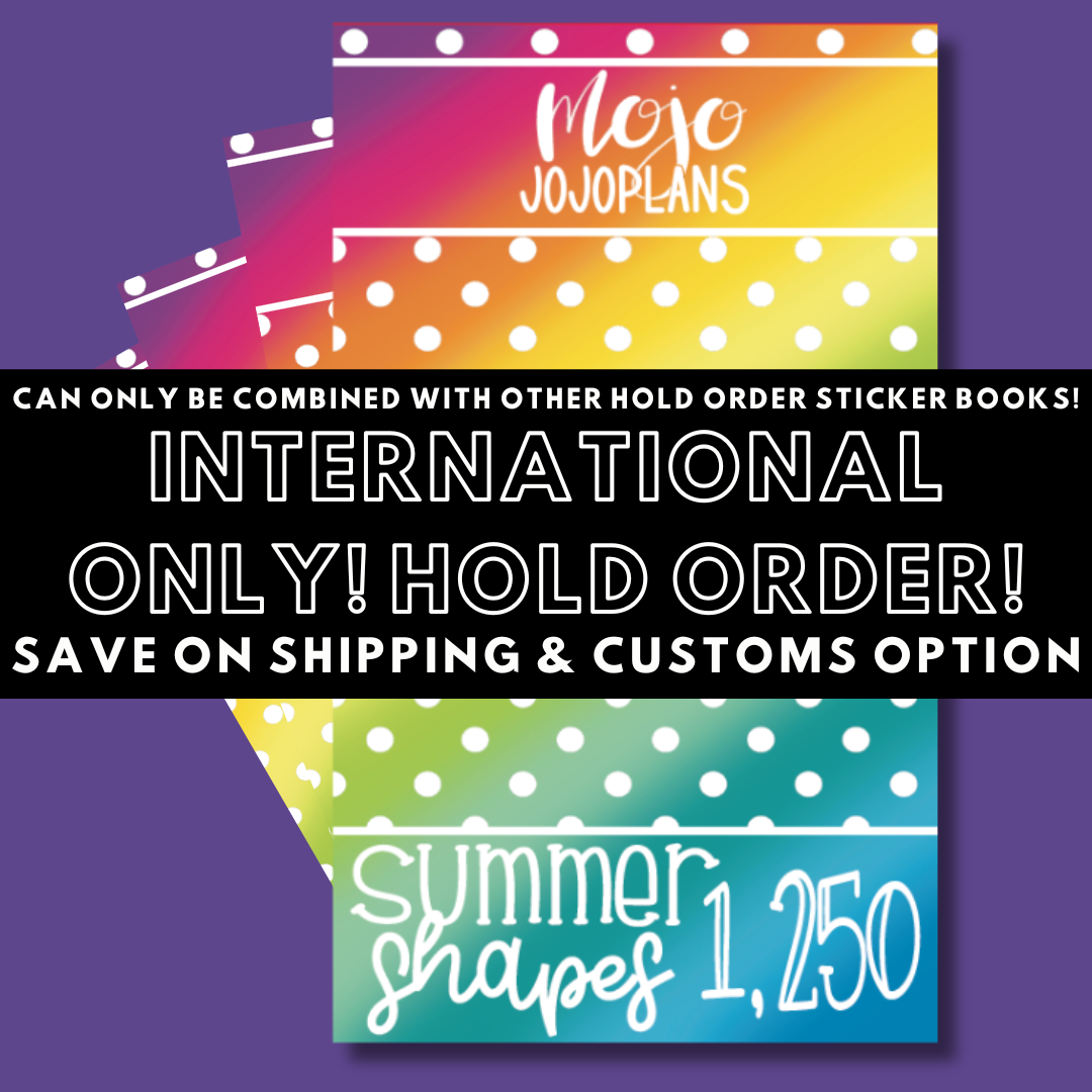 INTERNATIONAL ONLY- Shapes Sticker Books Options (No U.S. Orders)