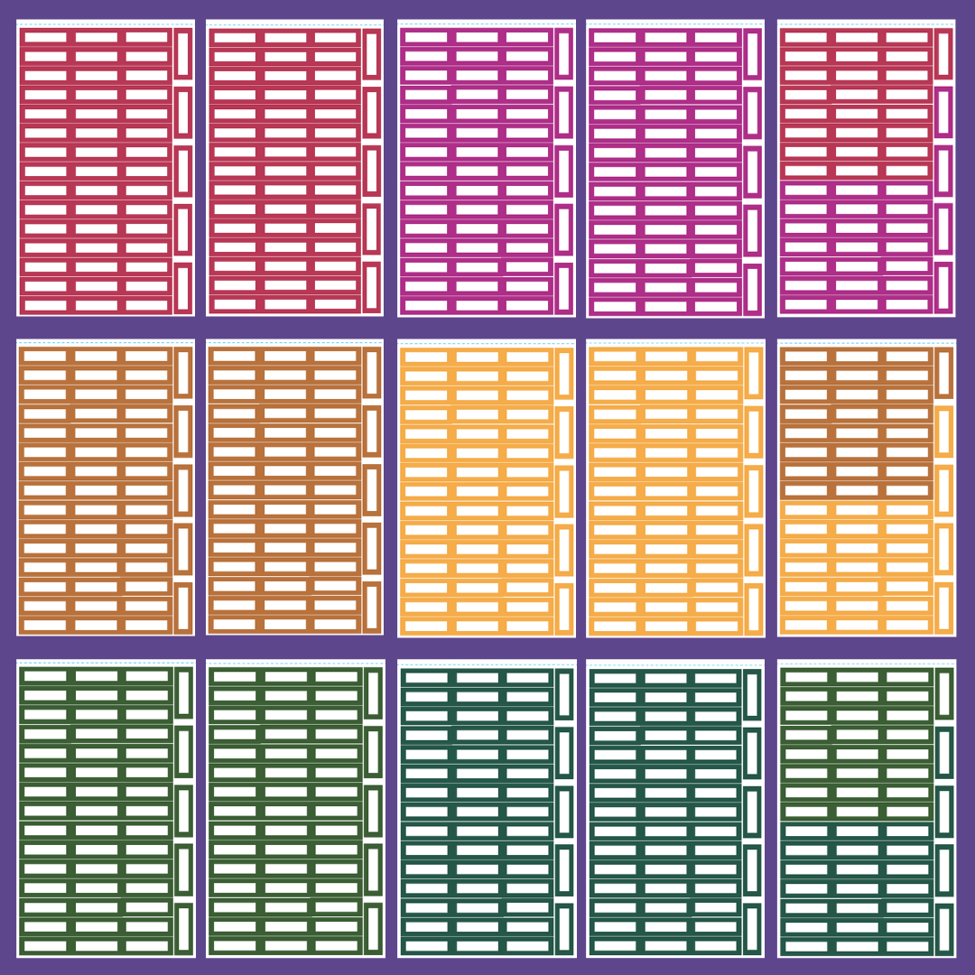Jewel Tone Functional Boxes SERIES 1 Sticker Book