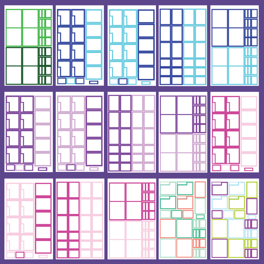 Mini Rainbow Dashboard Boxes Sticker Book