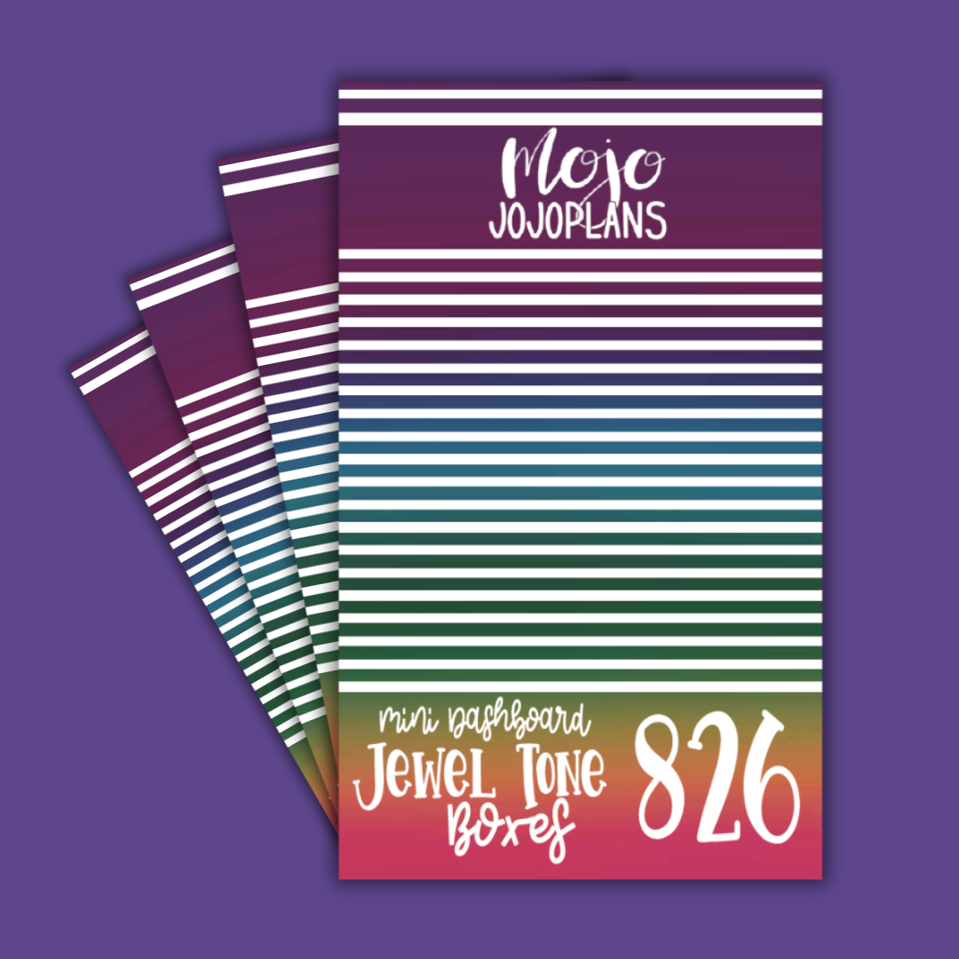 Mini Jewel Tone Dashboard Boxes Sticker Book
