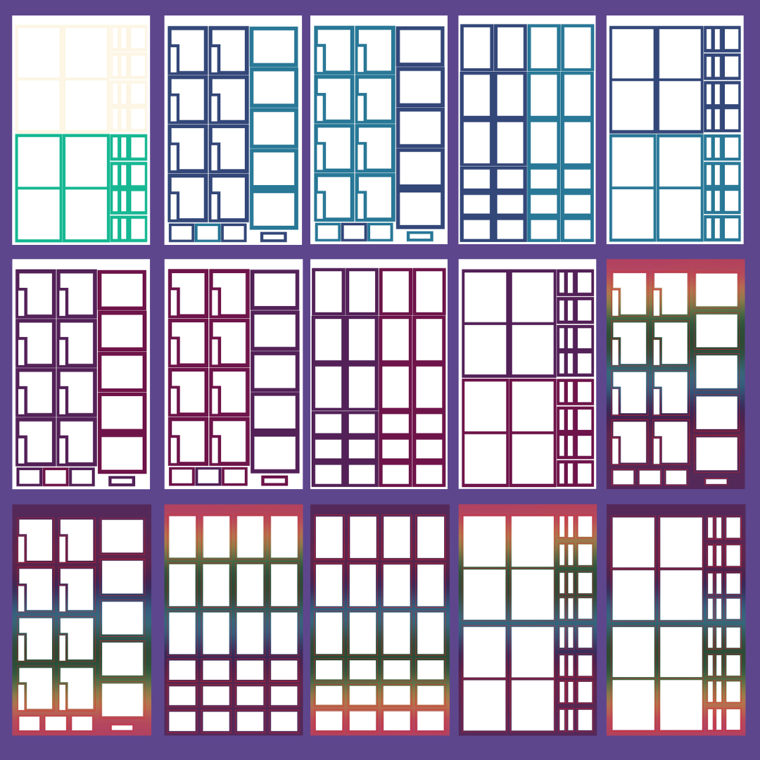 Mini Jewel Tone Dashboard Boxes Sticker Book