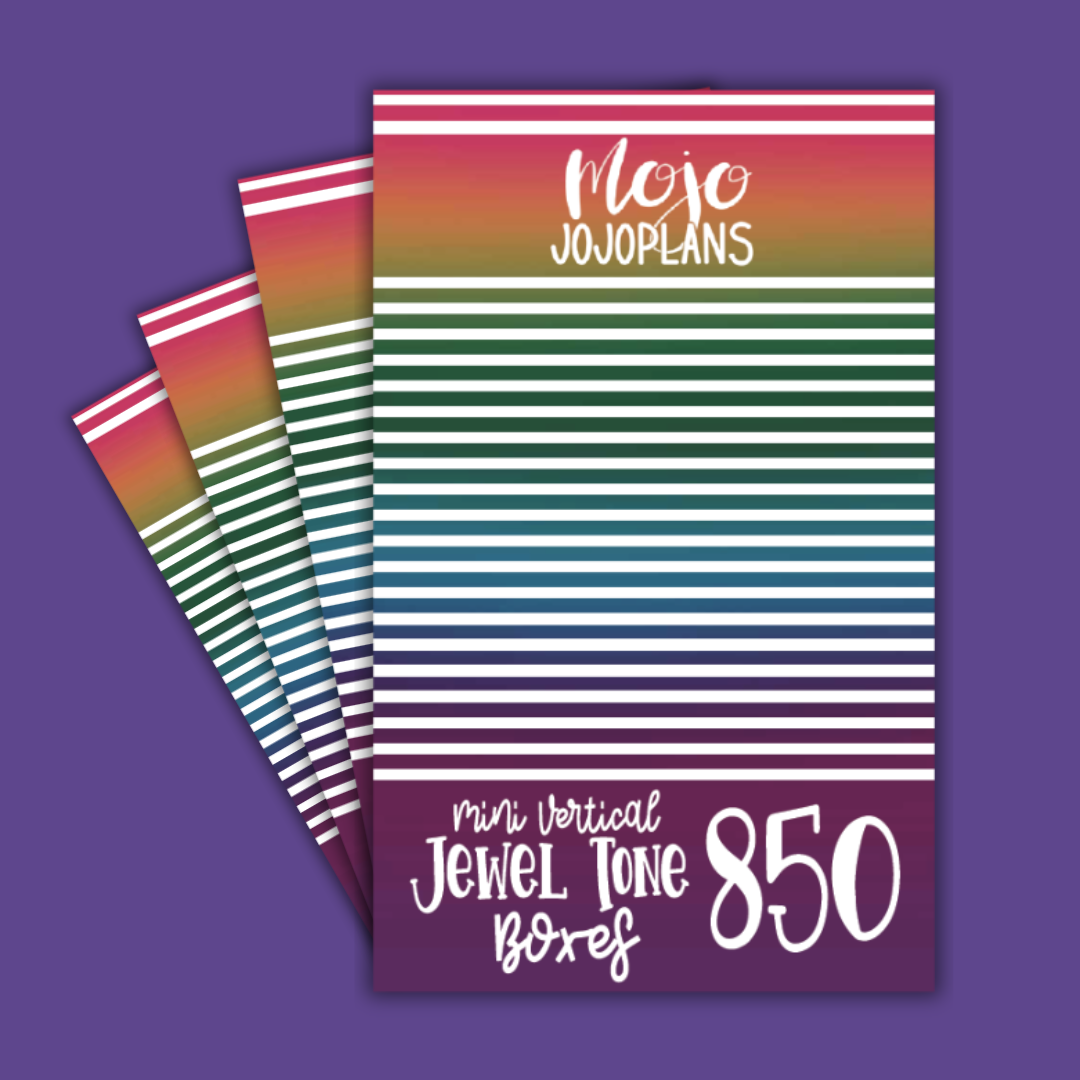 Mini Jewel Tone Vertical Boxes Sticker Book