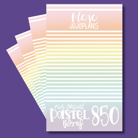 Mini Pastel Vertical Boxes Sticker Book