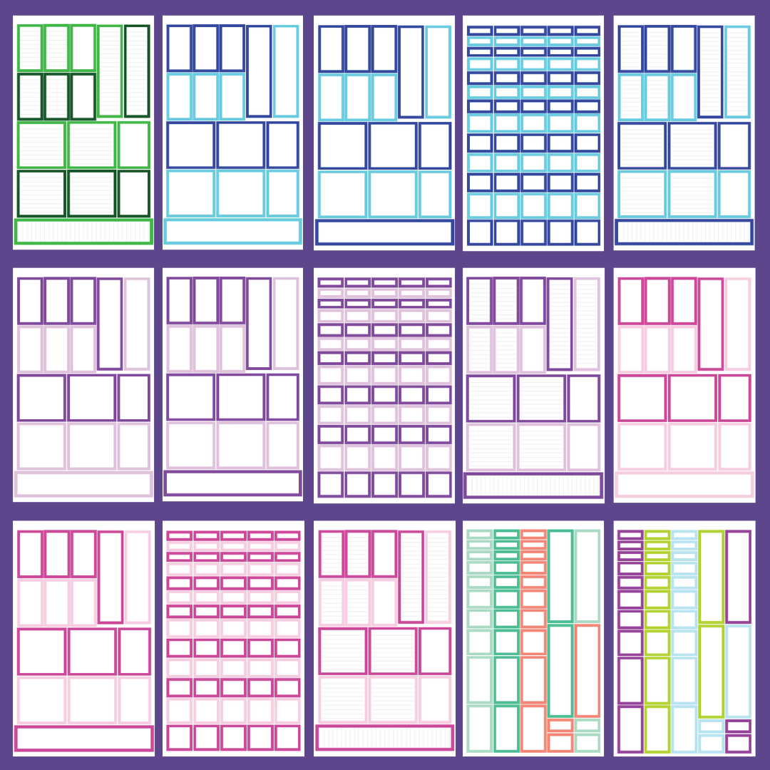 NEW Mini Rainbow Vertical Boxes Sticker Book