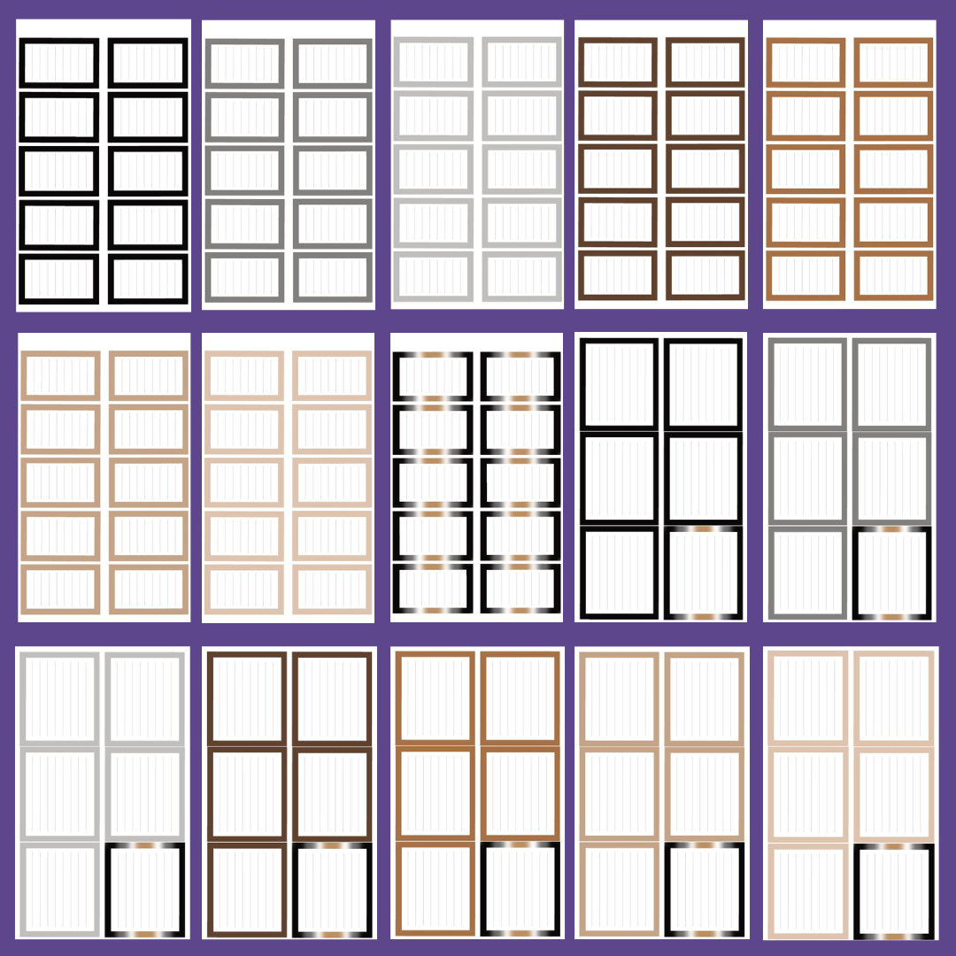 Neutral Journaling Boxes Sticker Book