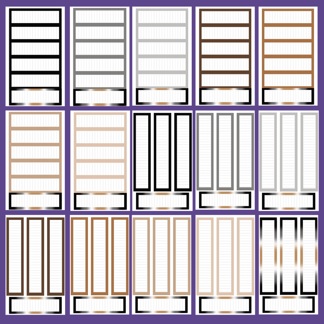 Neutral Journaling Boxes Sticker Book
