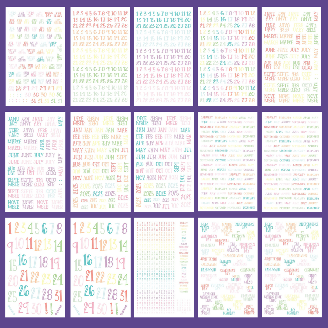 Pastel Date It! Sticker Book