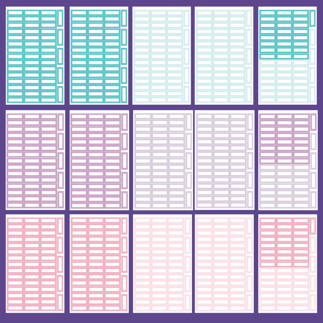 Pastel Functional Boxes SERIES 1 Sticker Book
