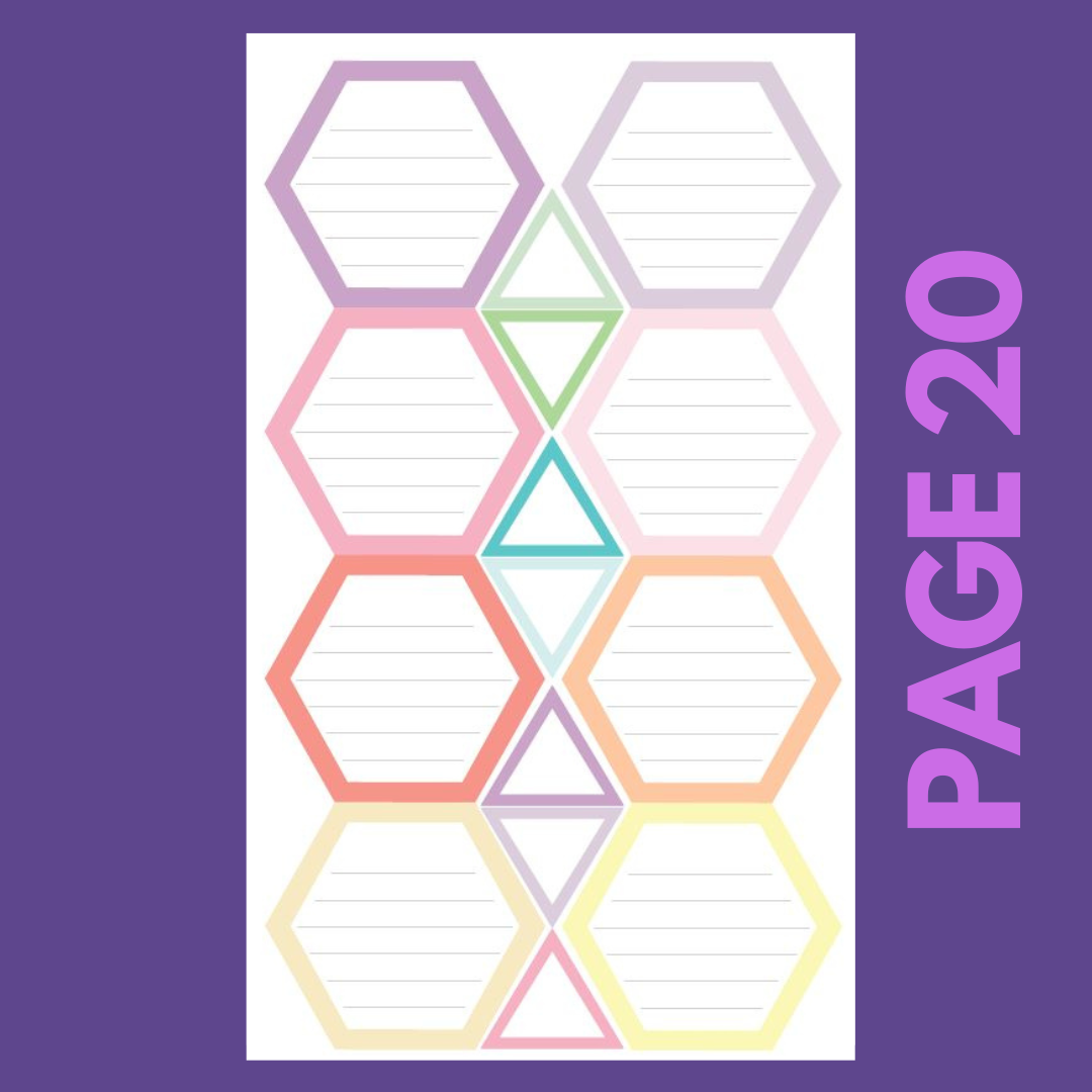 INDIVIDUAL SHEETS Pastel Shapes
