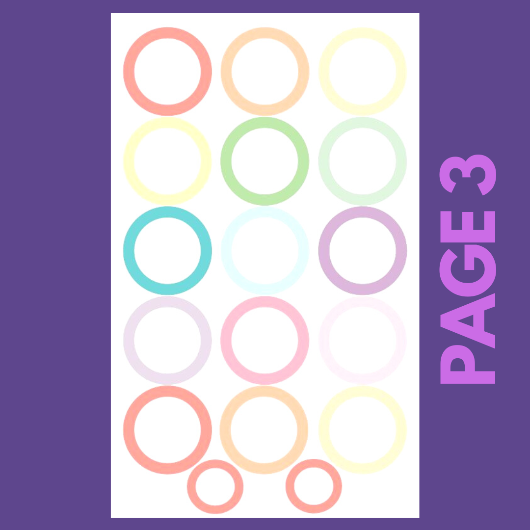 INDIVIDUAL SHEETS Pastel Shapes
