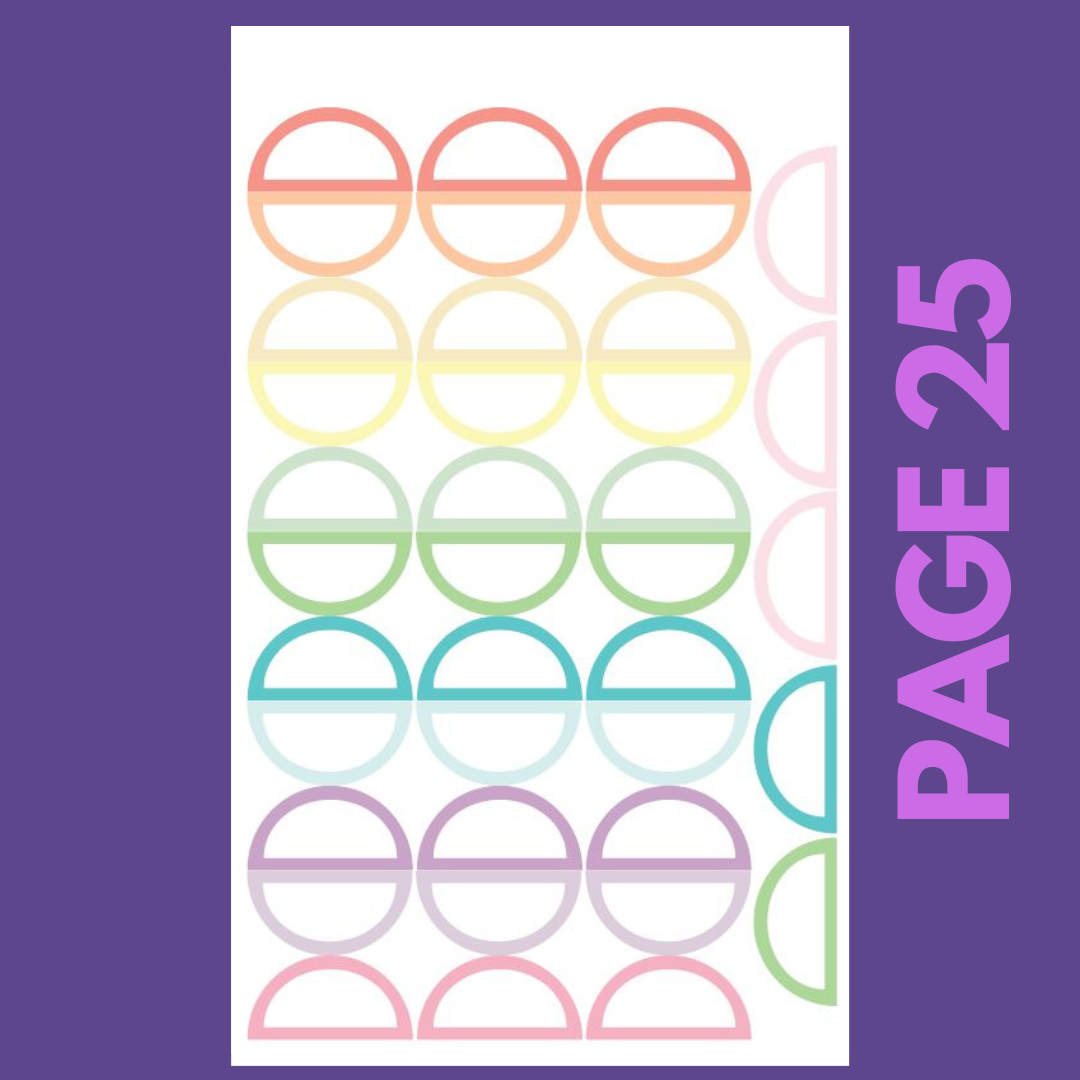 INDIVIDUAL SHEETS Pastel Shapes